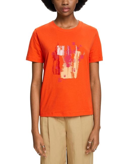 Esprit Orange 034ee1k337 T-shirt