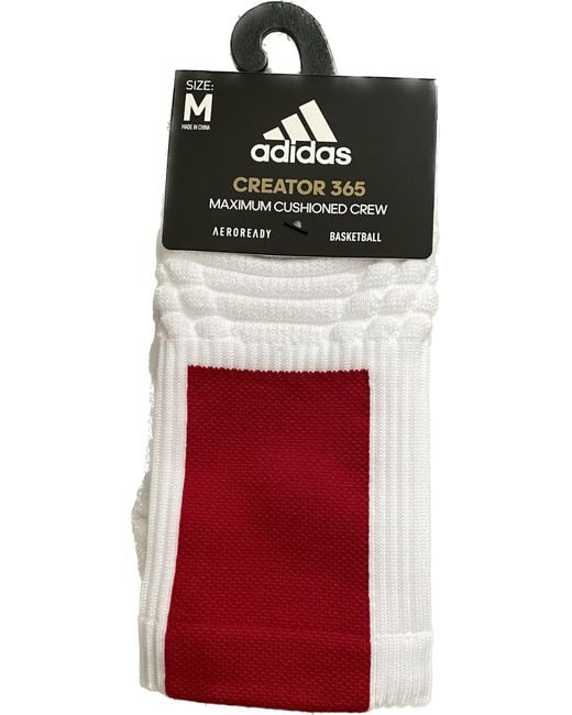 Adidas Black Creator 365 Maximum Cushioned Crew Aeroready Basketball Socks Size M for men