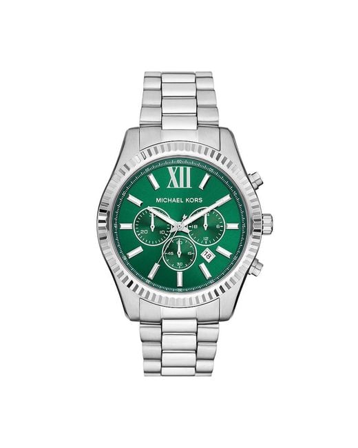 Michael Kors Green Mk Oversized Lexington-Tone Watch for men