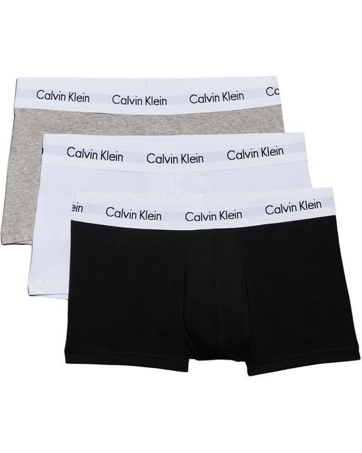 Low Rise Trunk 3pk 0000u2664g Bóxer Calvin Klein de hombre de color White