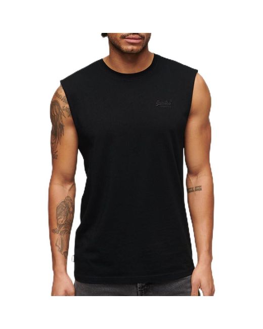 Superdry Essential Logo Ub Sleeveless T-shirt S Black for men