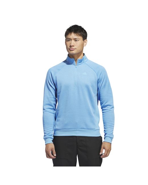 Adidas Blue Dwr Quarter-zip Pullover Sweater for men