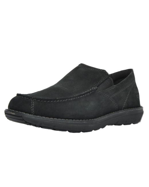 Timberland S Edgemont Slip-on Casual Shoes Leather Black 9.5 for men