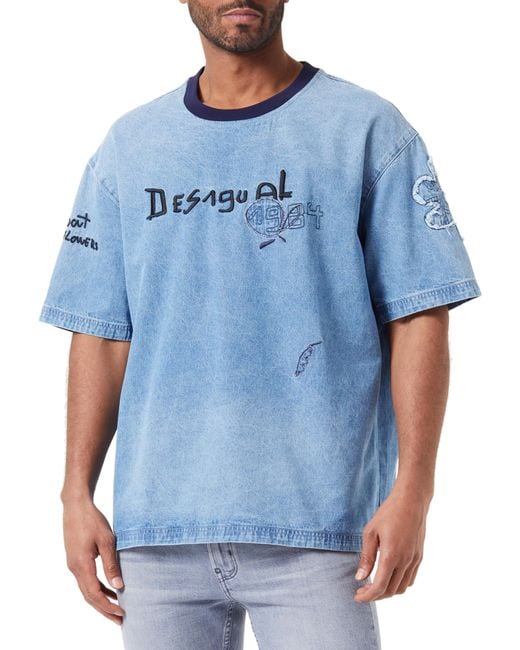 TS_Ringo T-Shirt di Desigual in Blue da Uomo