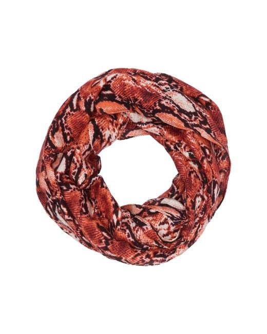 S.oliver Pink Loop-Schal mit All-over-Print in Schlangenoptik