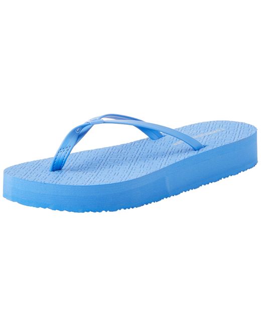Tommy Hilfiger Vrouwen Monogram Strand Sandaal Flip Flop in het Blue