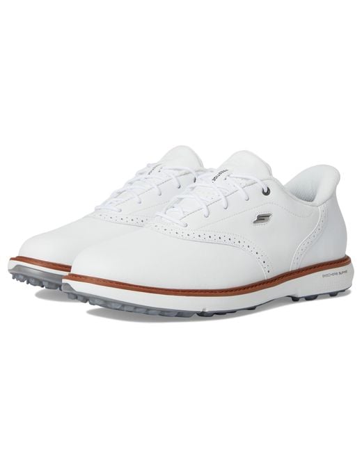 Skechers White Prestige Slip-In Archfit Spiked Golf Shoe Golf Shoes 7.5 D for men