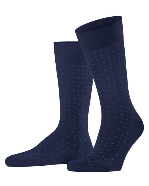 Falke Socken Tiago M SO Fil D'Ecosse Baumwolle einfarbig 1 Paar in Blue für Herren