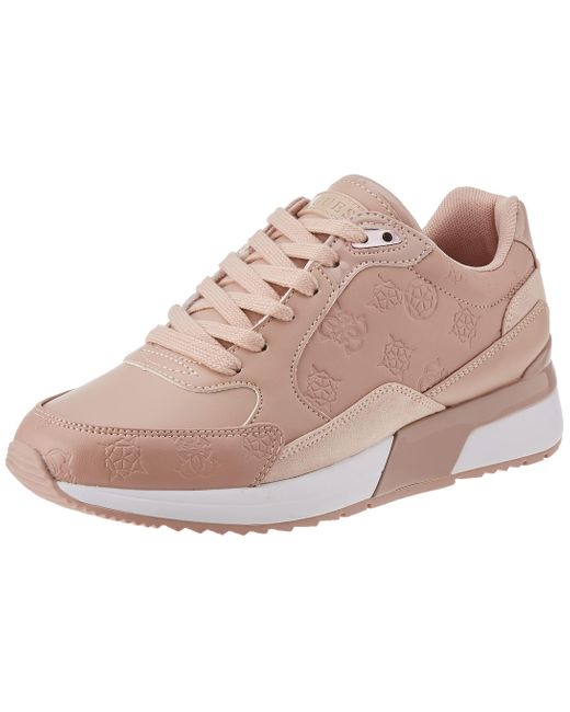 Guess Moxea 2 Blush Faux Leather S Trainers Shoes in Pink - Save 28% - Lyst
