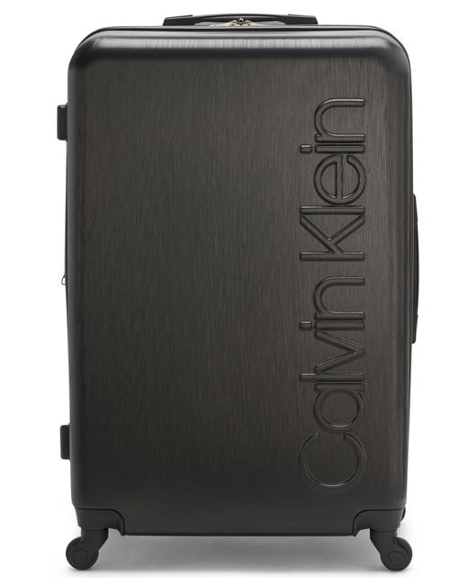 Calvin Klein Black Hard Side Upright Spinner Light Weight Suitcase