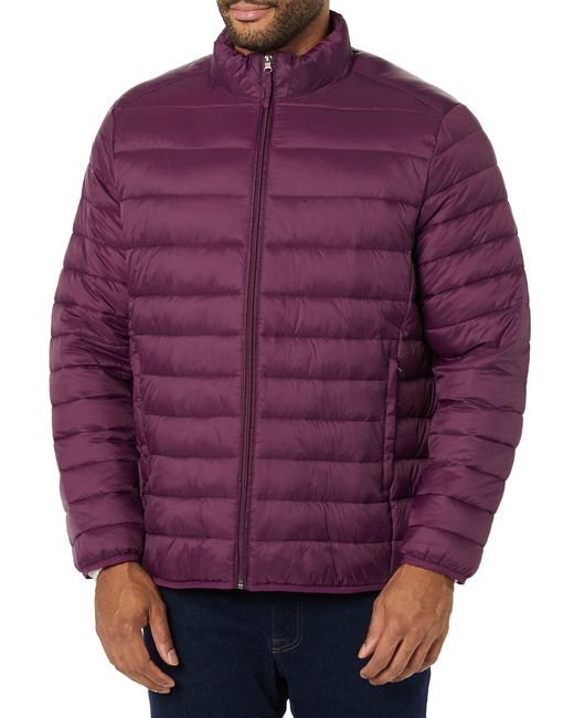Amazon Essentials Packable Lightweight Water-resistant Puffer Jacket in  Purple for Men | Lyst