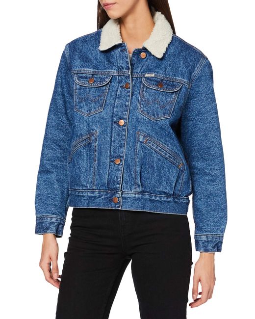 Sherpa Friends Jacket Giacca in Denim di Wrangler in Blu | Lyst