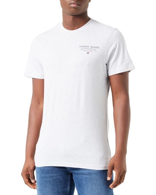 Tommy Hilfiger T-Shirt Kurzarm Essential Graphic Tee Slim Fit in White für Herren