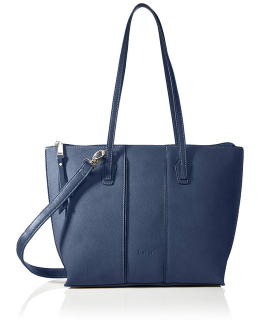 Gabor Blue Bags Anni Shopper Umhängetasche Reißverschluss Mittelgroß Blau