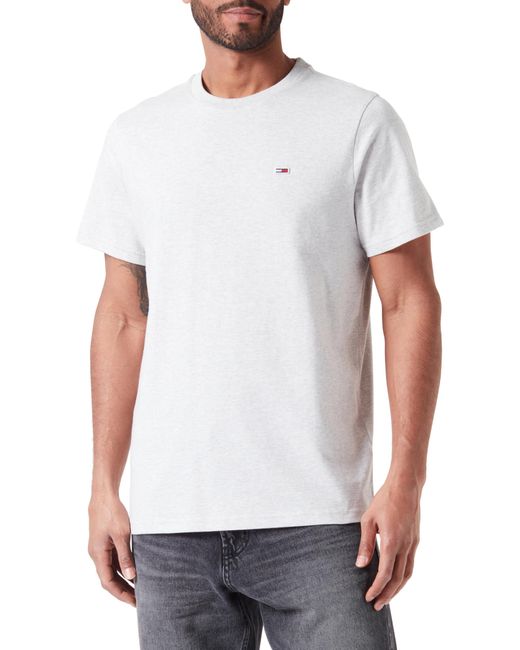 Tommy Hilfiger T-Shirt Kurzarm Tjm Slim Jersey C Neck Ext Regular Fit in White für Herren