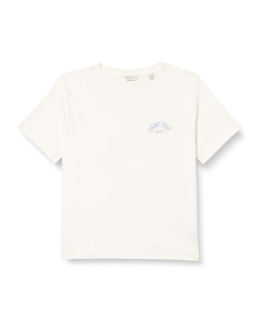 Gant White REG Arch SS T-Shirt