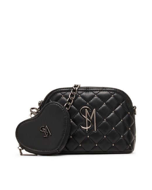Steve Madden Black Bmaggs Mini Quilted Dome Crossbody Bag