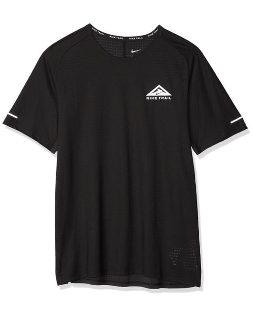 Nike DV9305-010 M NK DF Trail TOP SS T-Shirt Black/White Größe M für Herren