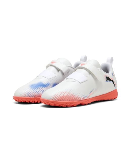PUMA Future 8 Play V Tt Jr White- Bl Unisex-kind Schoenen