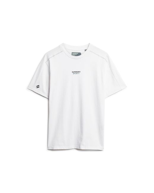 Superdry Locker geschnittenes Sport Tech T-Shirt mit Logo Brillant Weiß XL in White für Herren