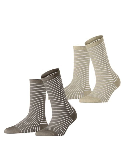Esprit White Fine Line Multipack W So Baumwolle Gemustert Socken