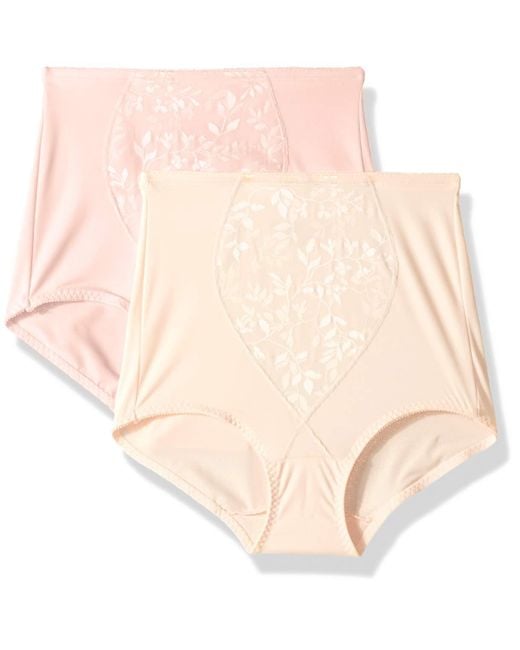 Bali Womens Tummy Panel Firm Control 2-pack Shapewear Briefs in Pink ...