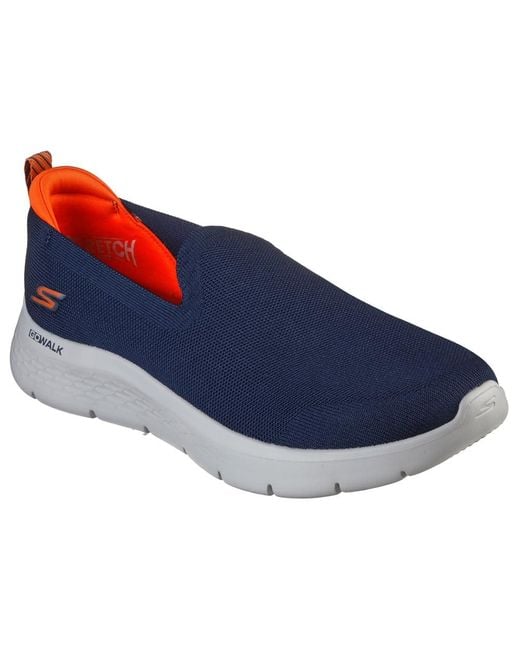 Skechers Blue S Gwlkflx Rfl Slip On Runners Navy/orange 10 Uk for men