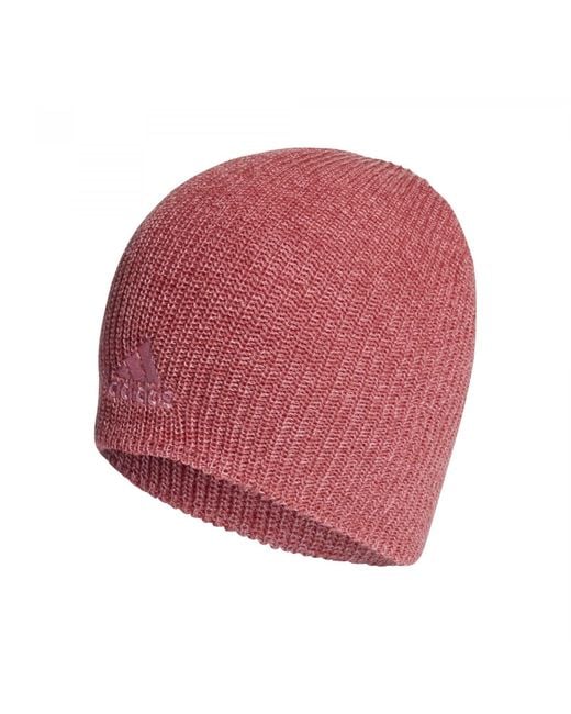 Bonnet chiné Adidas en coloris Red