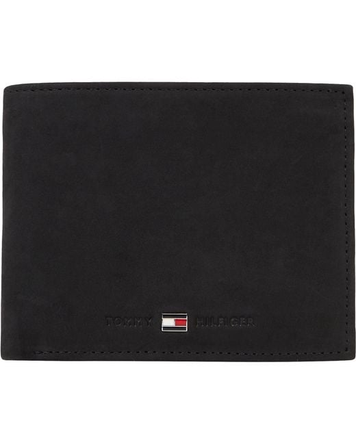 Tommy Hilfiger Leren Portemonnee in het Black voor heren