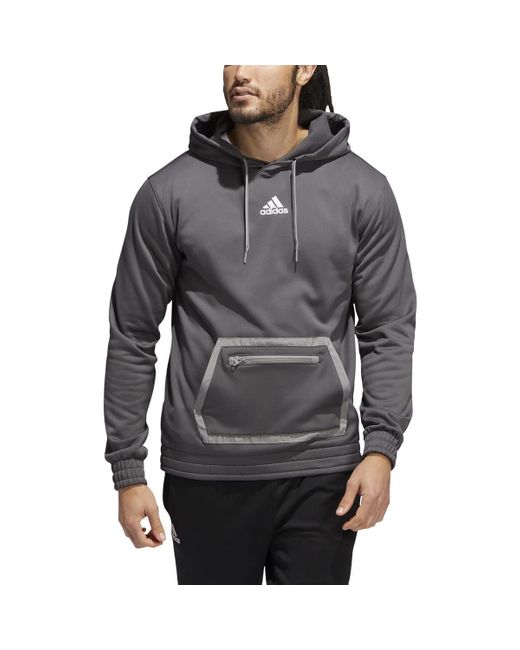 Adidas Gray Team Issue S Pullover Hoodie for men