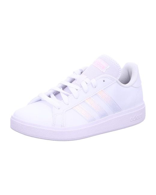 Adidas White Grand Court Base 2.0 Shoes Sneaker
