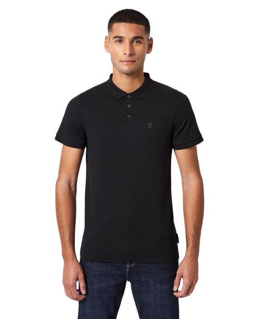 French Connection Black Short Sleeve Polo Shirt T-shirt Tee Top for men