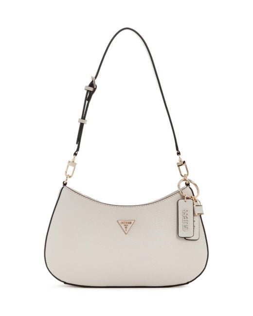 Guess Natural Noelle II Top Zip Shoulder Bag Bone