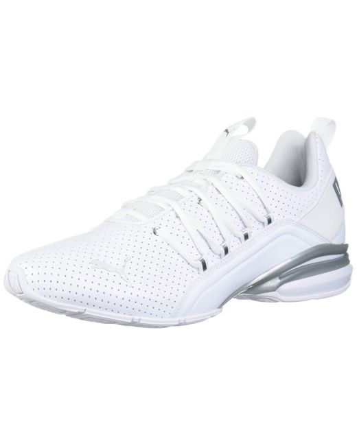PUMA White Axelion Perf Wide Training Shoes for men