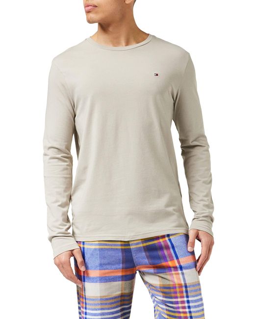 Tommy Hilfiger Ls Pant Flanell-T-Shirt Pyjama-Set in Grau für Herren | Lyst  DE