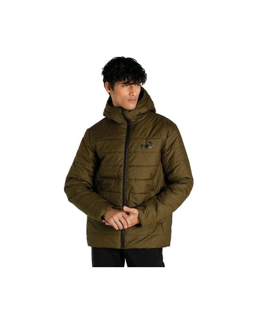 Veste Ess Hooded Padded Jacket PUMA pour homme en coloris Green