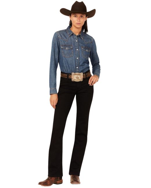 Wrangler Blue Willow Mid Rise Performance Waist Boot Cut Ultimate Riding Jean