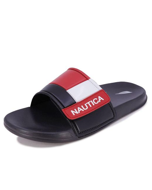 nautica slides blue