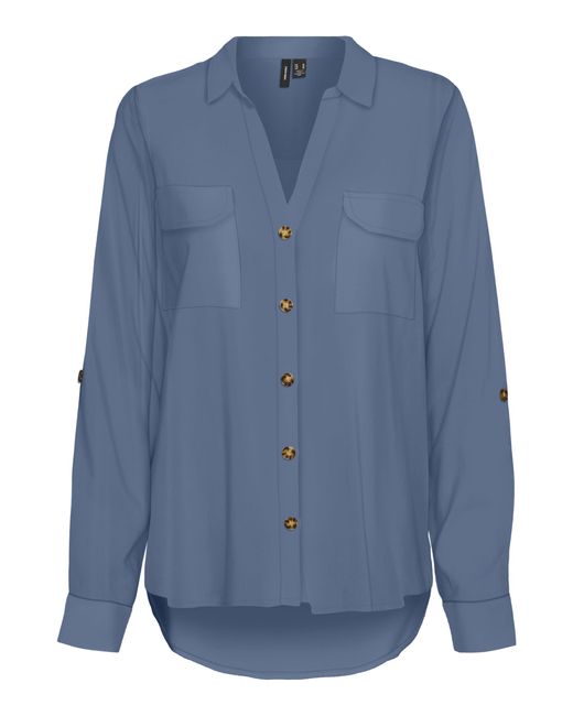 Vero Moda Blue VMBUMPY L/S Shirt New WVN GA NOOS Hemd
