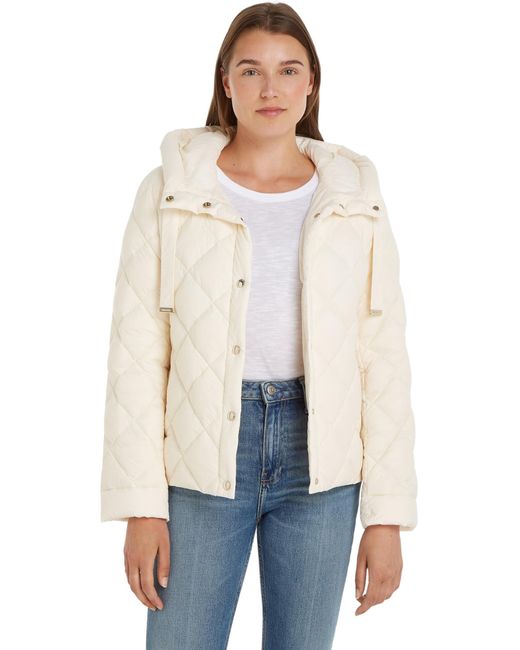 Tommy Hilfiger Natural Classic Lw Down Quilted Jacket Calico Xs
