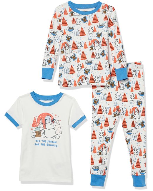 Disney | Marvel | Star Wars Conjuntos de Pijama Ceñidos de Algodón Bebé Niño Amazon Essentials de hombre de color White