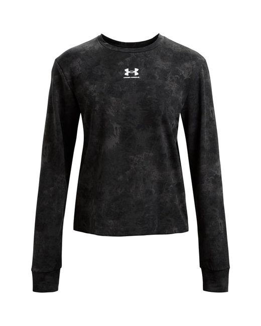 Under Armour S Rival Terry Crew Sweater Black L