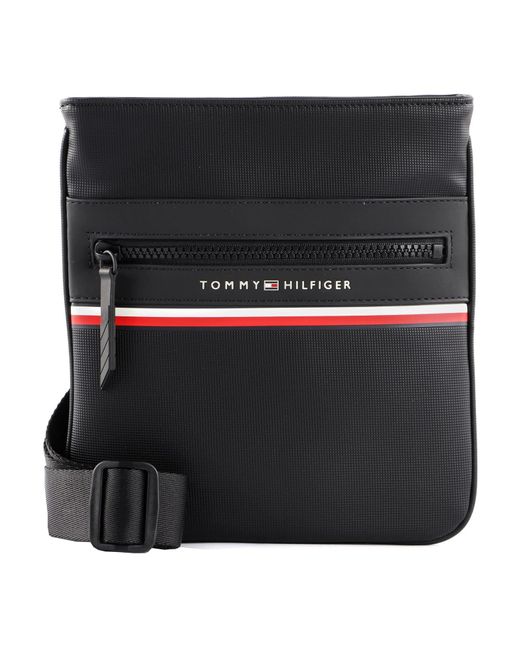 Tommy Hilfiger Black Th Stripe Mini Crossover Bag for men