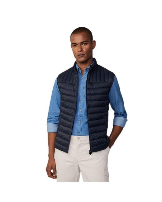 Hackett Blue Ultra Lw Gilet Jacket for men