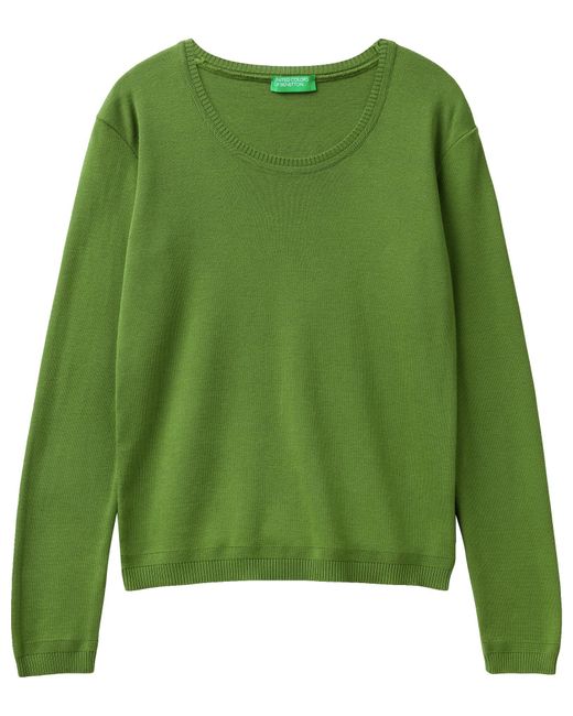 Benetton Green Jersey G/c M/l 1091d1m08 Sweater