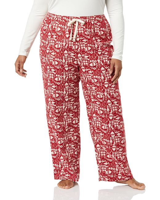Pantaloni da Notte in Flanella-Colori Fuori Produzione Donna di Amazon Essentials in Red