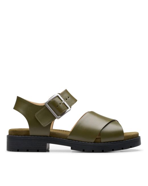 Clarks Premium Orinoco Cross Sandaal in het Green