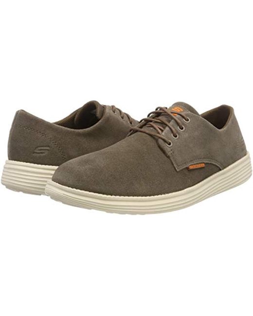 skechers lace up sneakers hombre beige