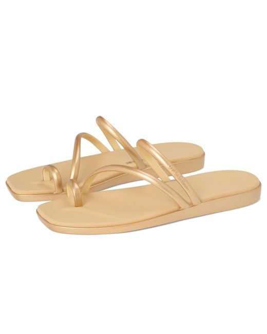 CROCSTM Metallic Miami Toe Loop Sandal Flat