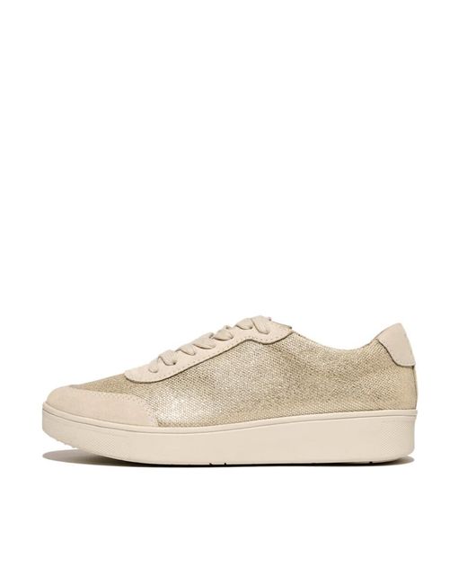 Fitflop Natural Rally Glitz-canvas Trainers Sneaker